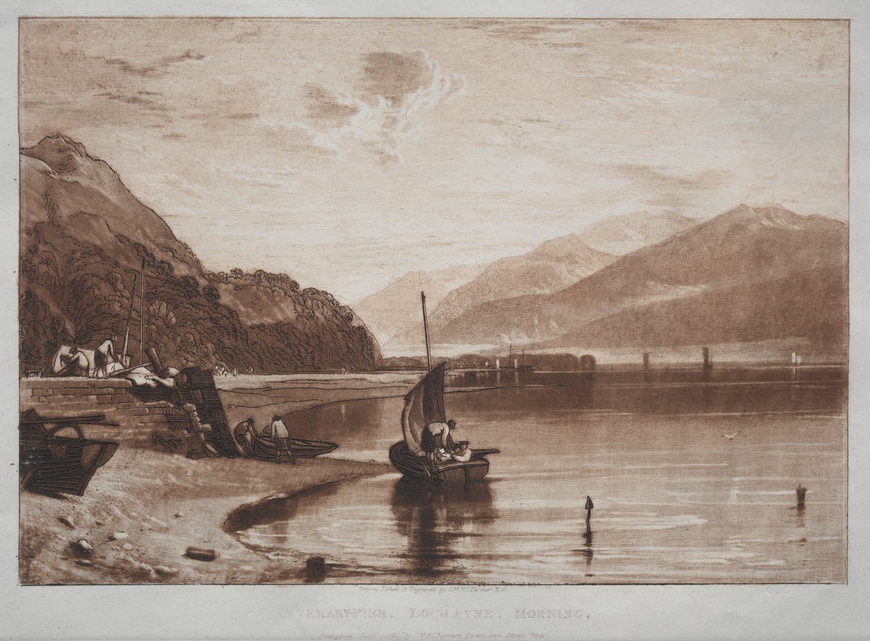 Liber Studiorum: Inverary İskelesi, Loch Fyne, Sabah by Unknown artist