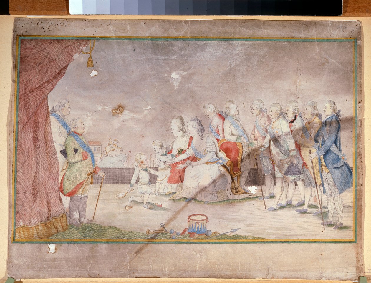 İmparatoriçe Catherine II, ailesi ve saray mensuplarıyla birlikte (Ailesi ve saray mensuplarıyla birlikte İmparatoriçe Catherine II) - 1780