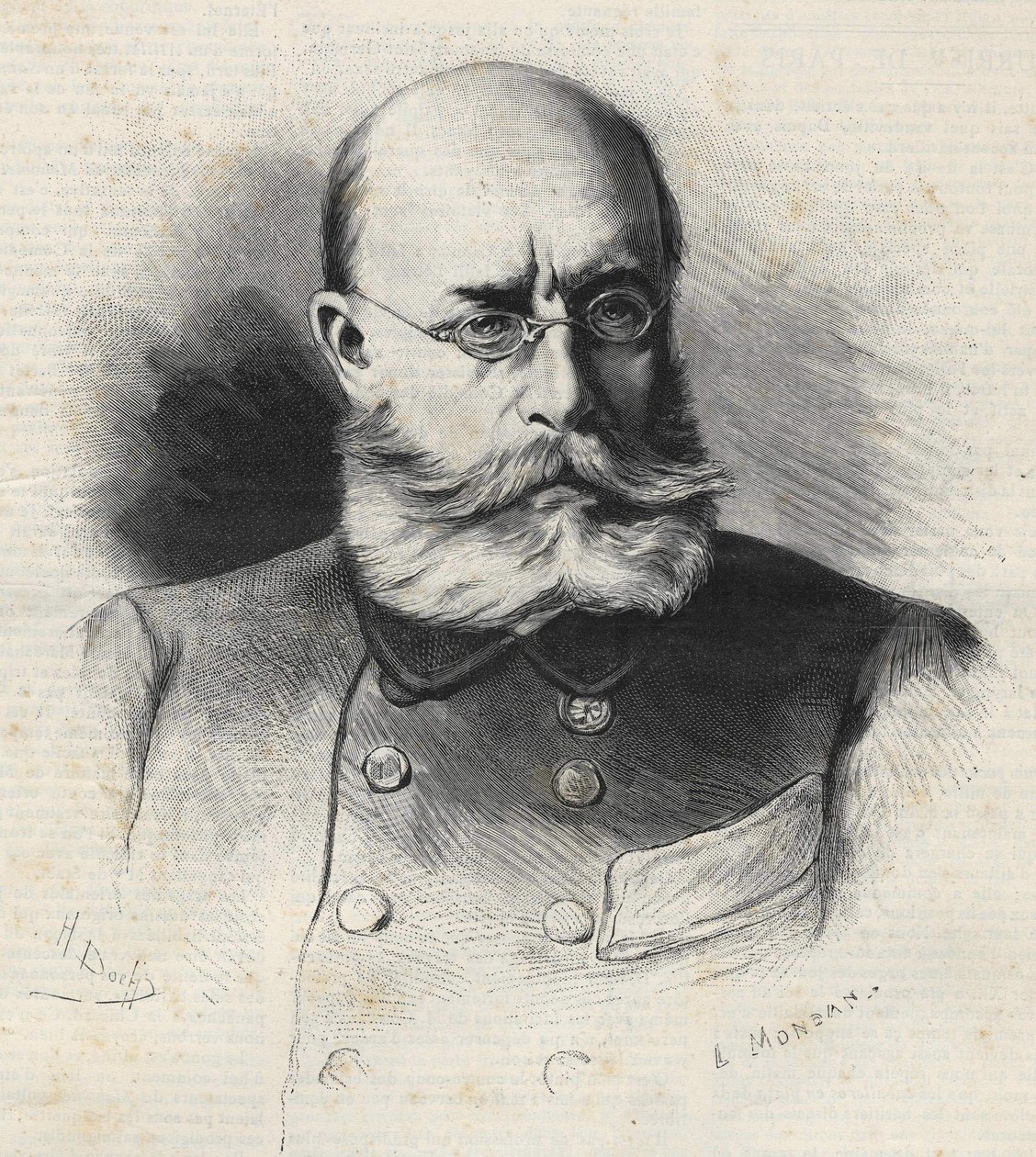 Louis Léon César Faidherbe (1818 - 1889) Fransız general ve sömürgeci, 19. yüzyıl gravürü. Bianchetti Koleksiyonu by Unknown artist