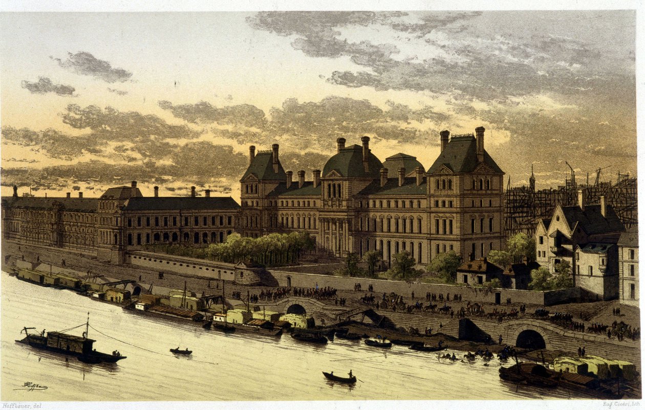 Louis altında Louvre "" 13. yüzyıldan günümüze Çağlar boyunca Paris" 1882 by Unknown artist
