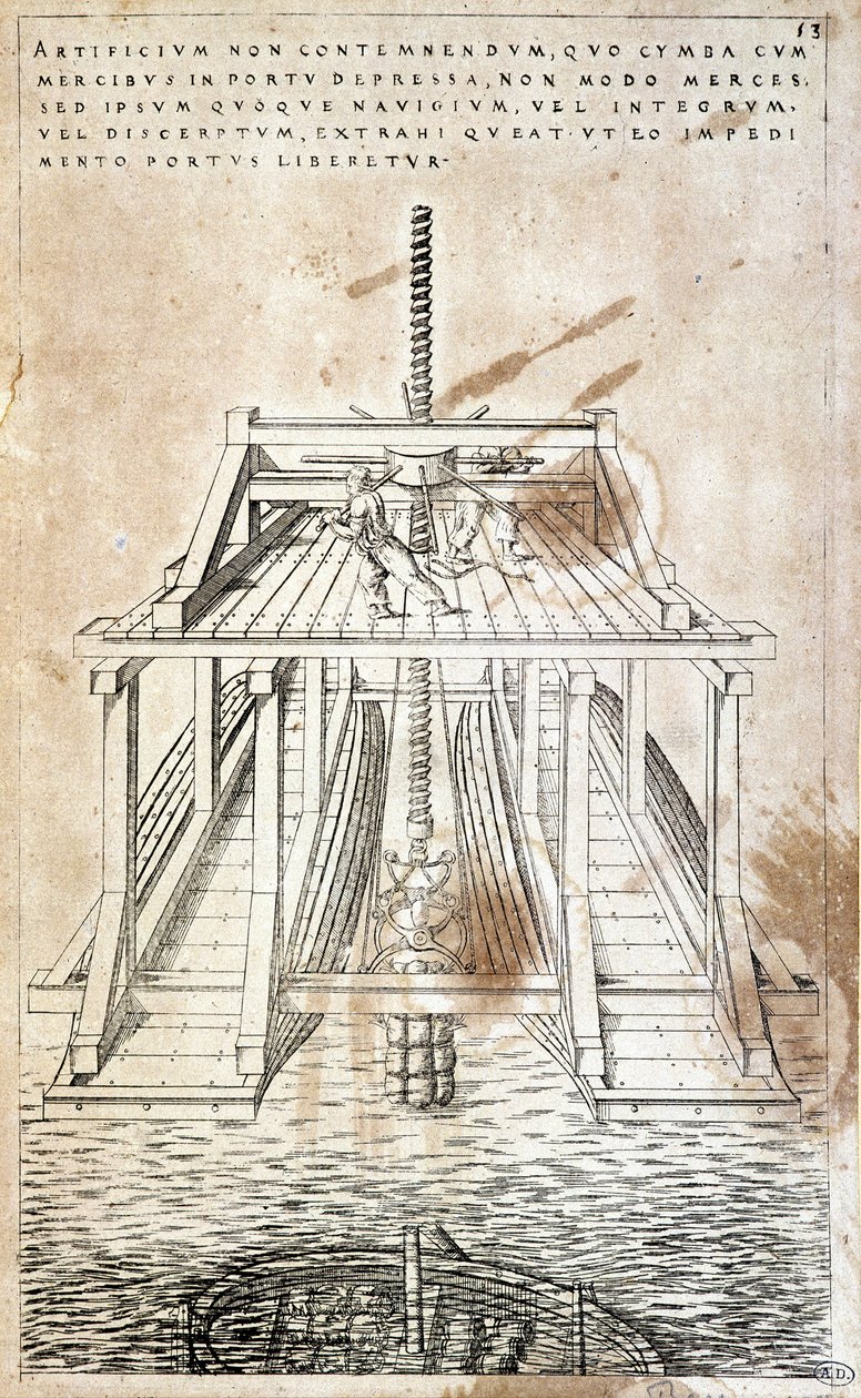 Bir enkazdan mal almak için makine by Unknown artist