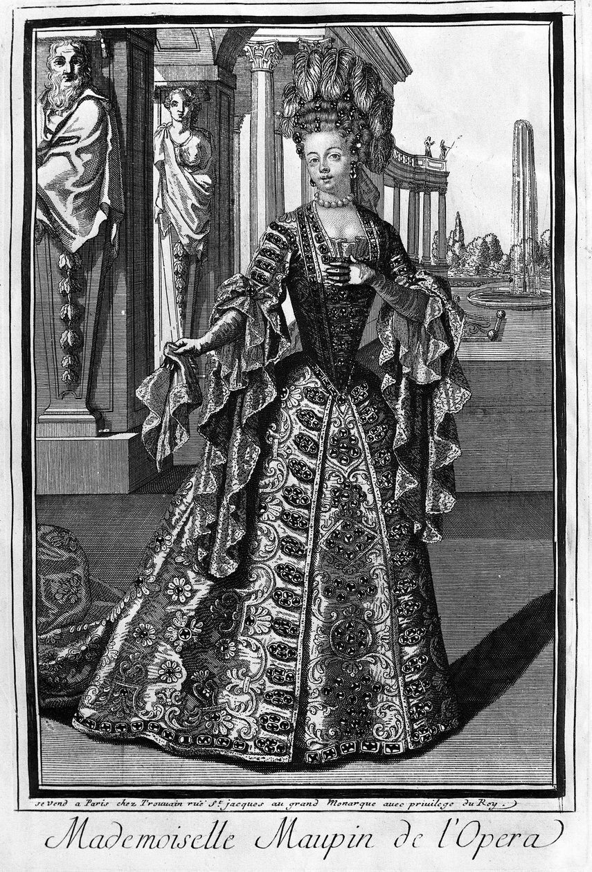 Matmazel Maupin (1670-1707), Fransız şarkıcı. by Unknown artist
