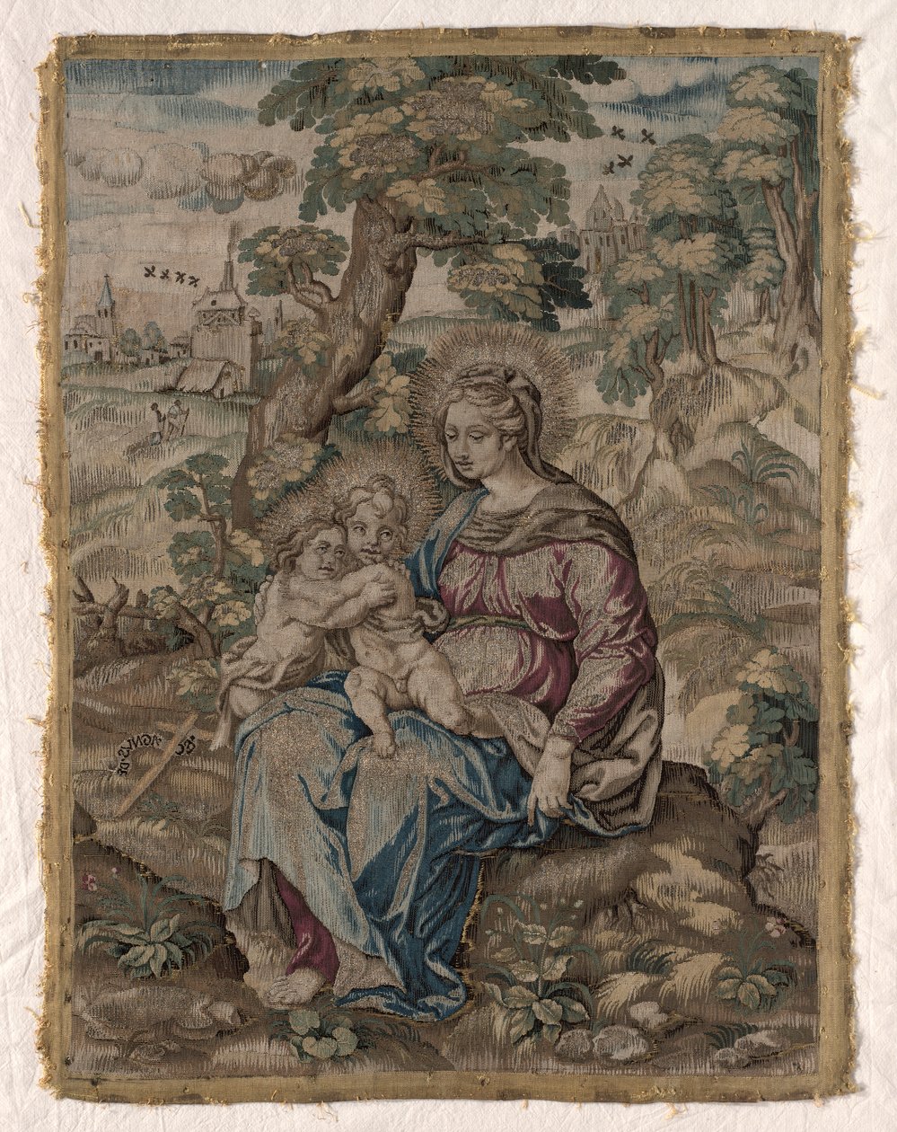 Madonna, Çocuk İsa ve Vaftizci Yahya ile by Unknown artist