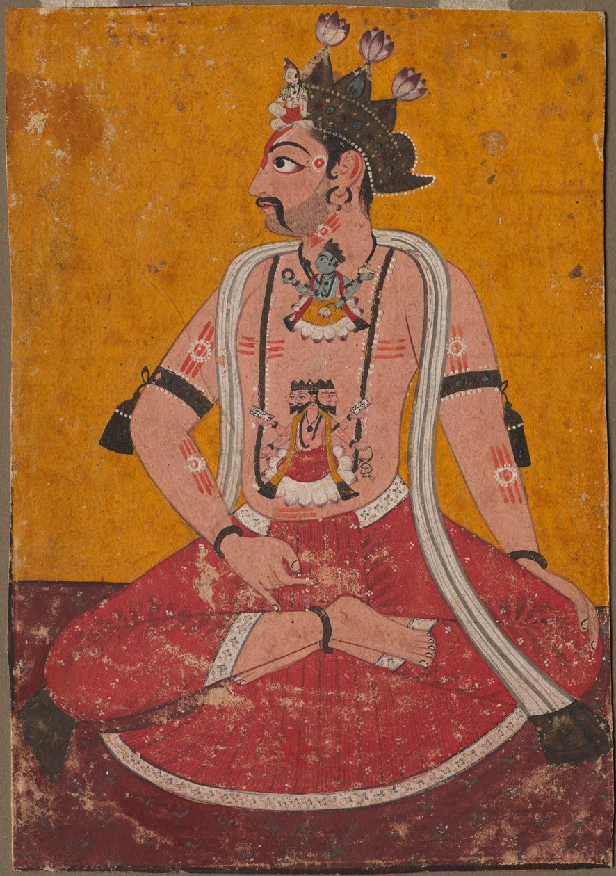 Yogi pozisyonunda Man Dhata by Unknown artist