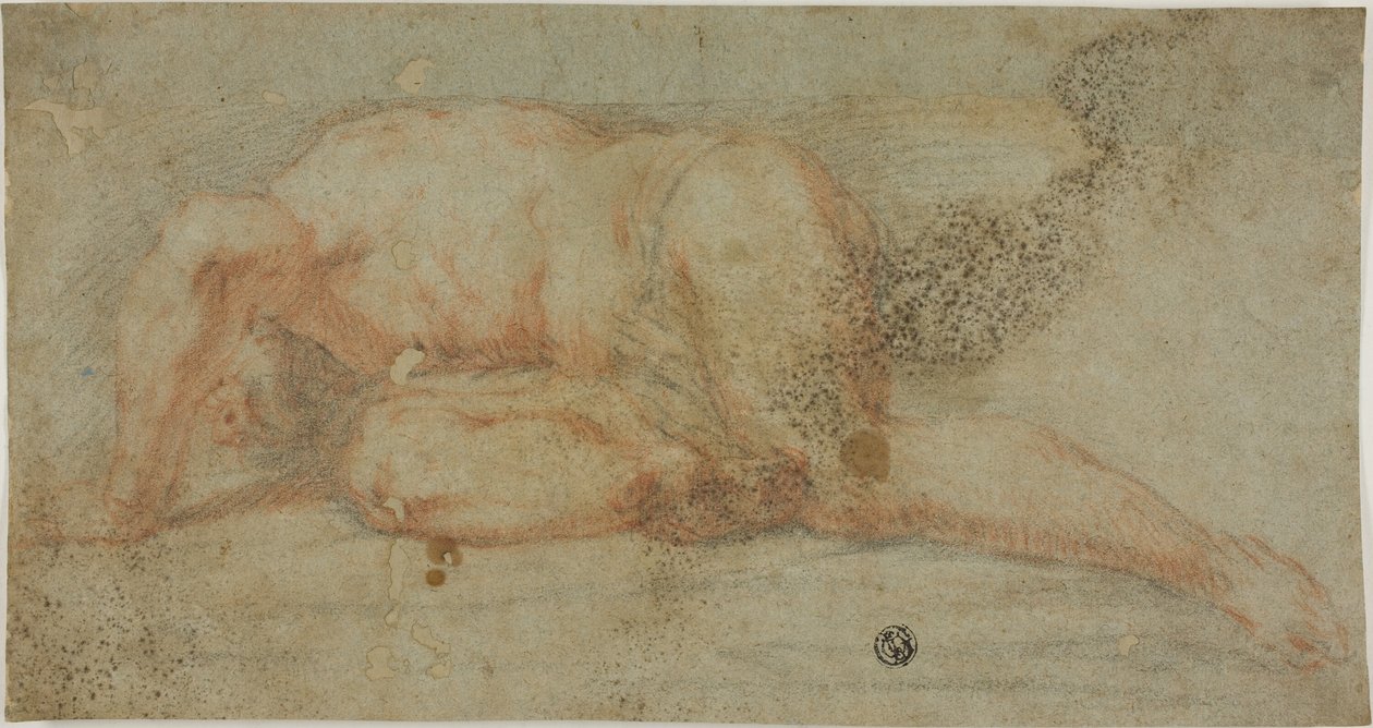 Kol Baş Üstü Yatan Adam by Unknown artist