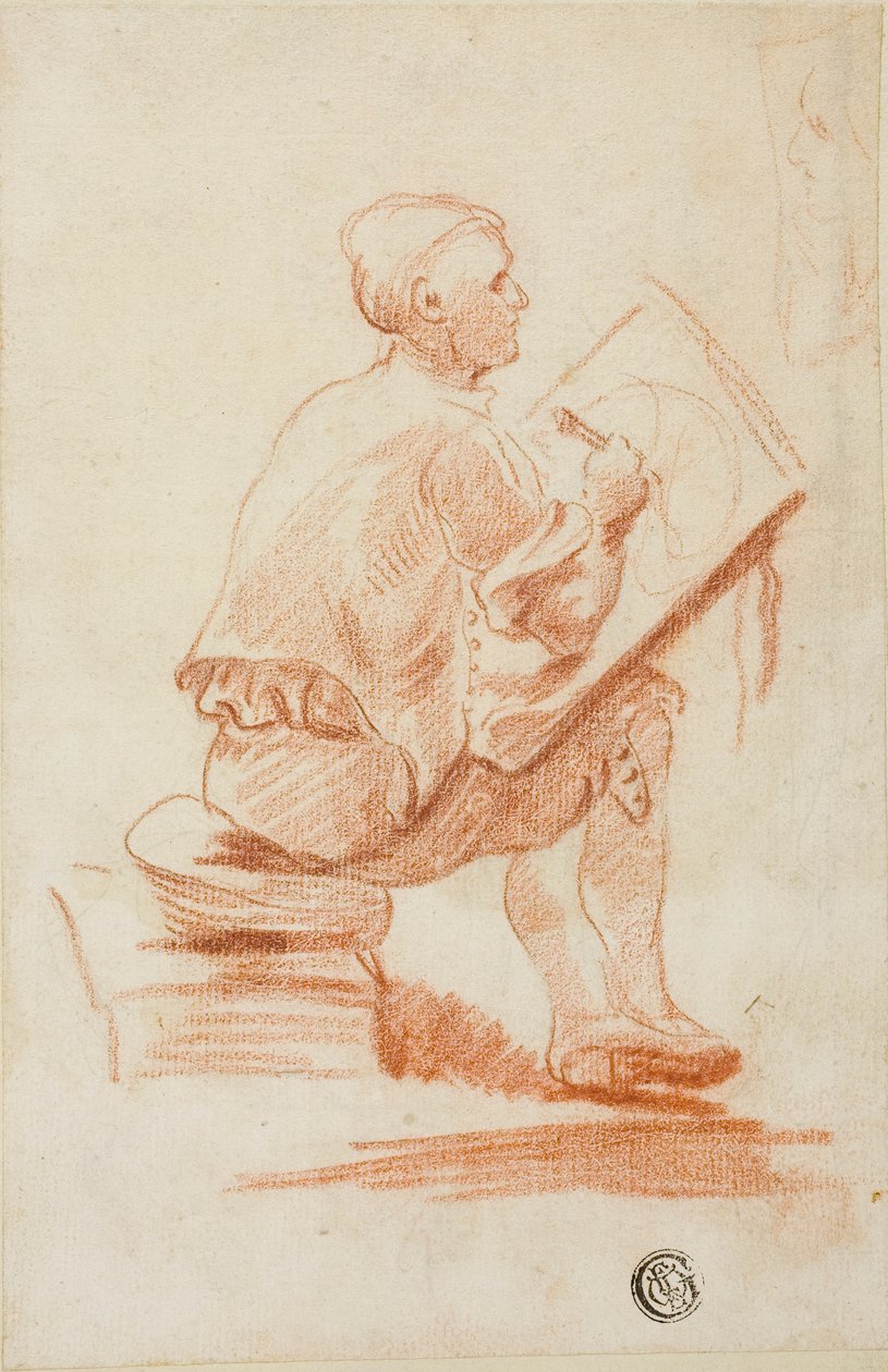 Taburede Oturan Adam by Unknown artist