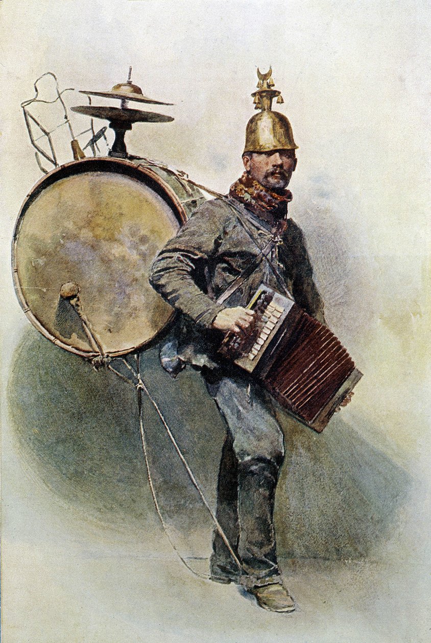 İnsan orkestrası - çizim, 19. yüzyıl sonu by Unknown artist