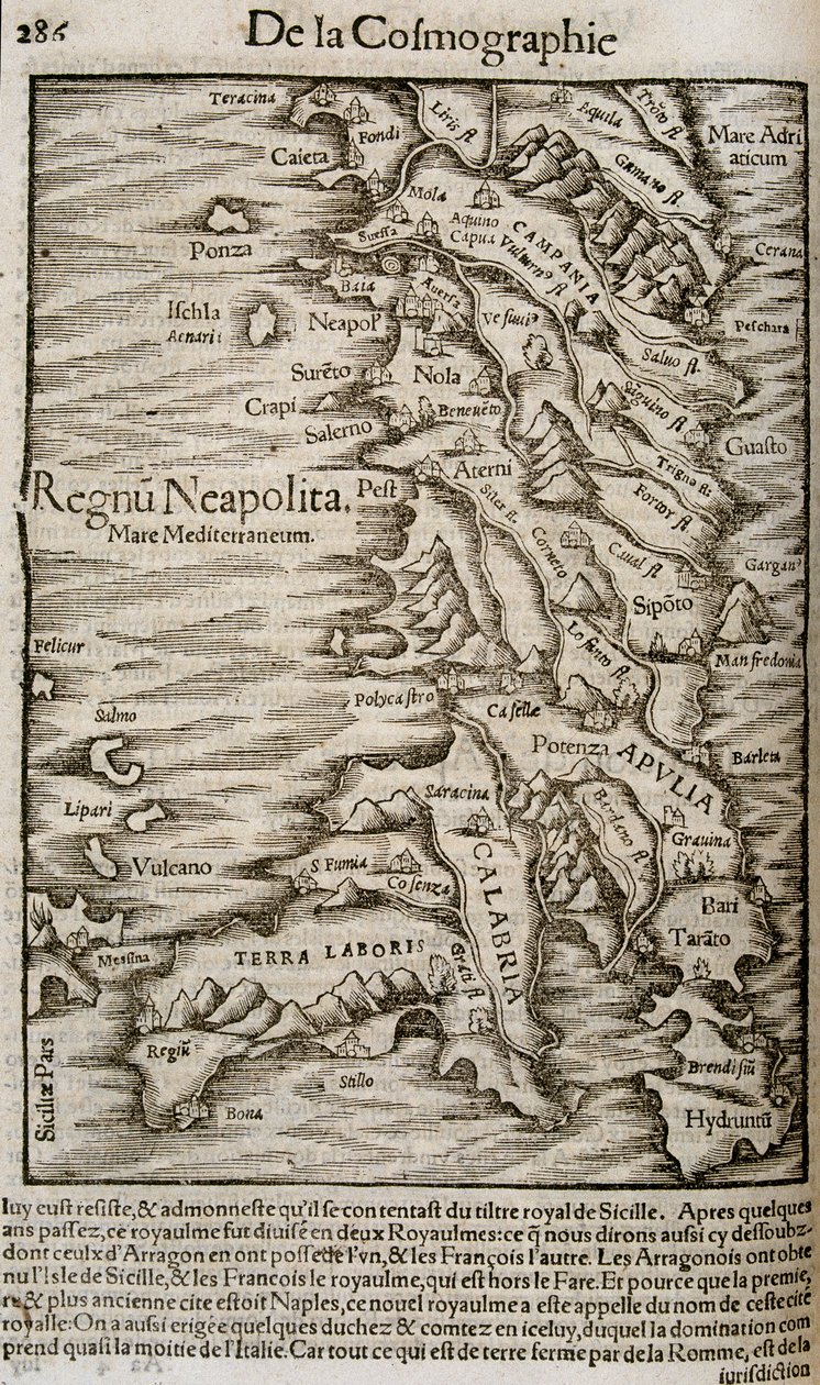İtalya Haritası - “” Evrensel Kozmografide”” by Unknown artist