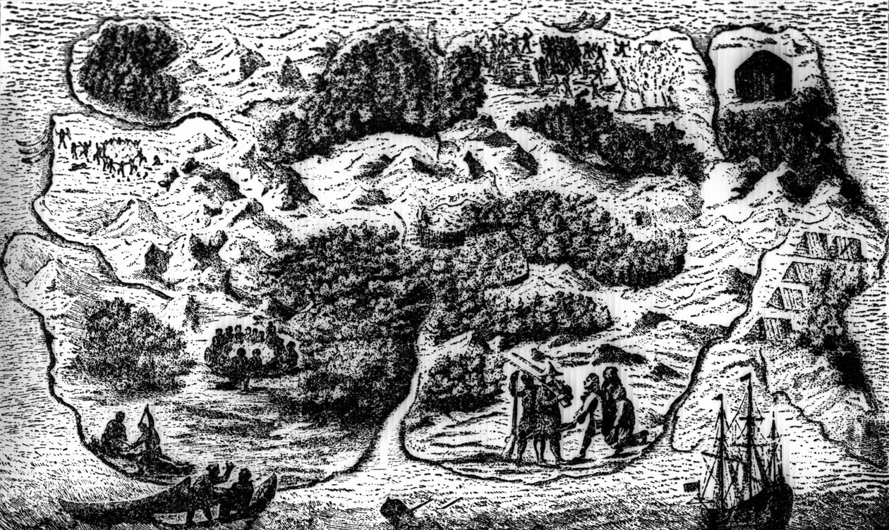 Robinson Crusoe Adası Haritası, Daniel Defoe