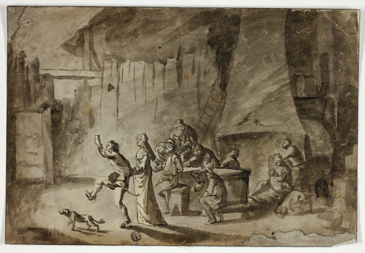 Tavernada Erkekler ve Kadınlar by Unknown artist