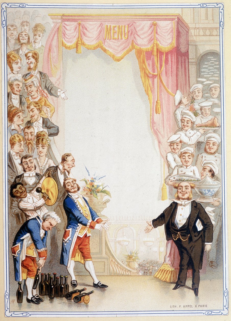 Menü boş - kromolitografi, 19. yüzyılın sonlarında by Unknown artist