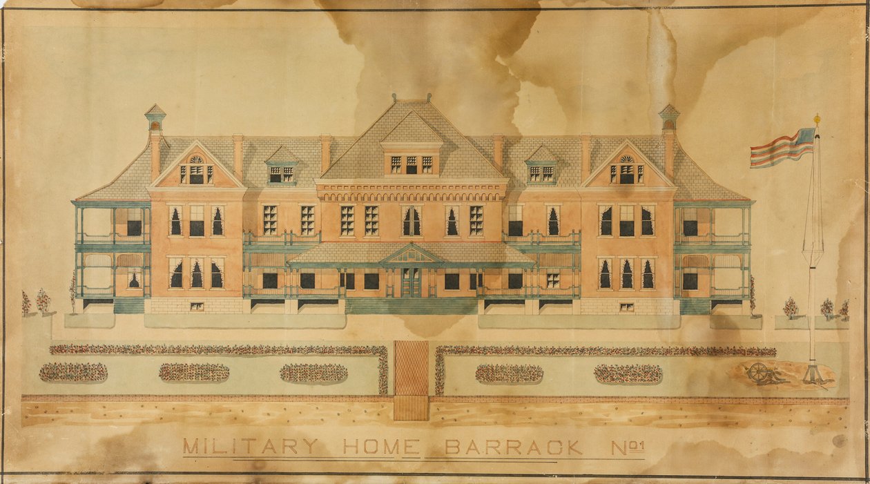 Askeri Ev Baraka No. 1, Sunum Çizimi by Unknown artist