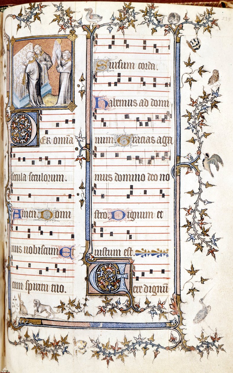 Saint Denis Missal, yaklaşık 1350. Clotaire (Clothaire) ve Dagobert