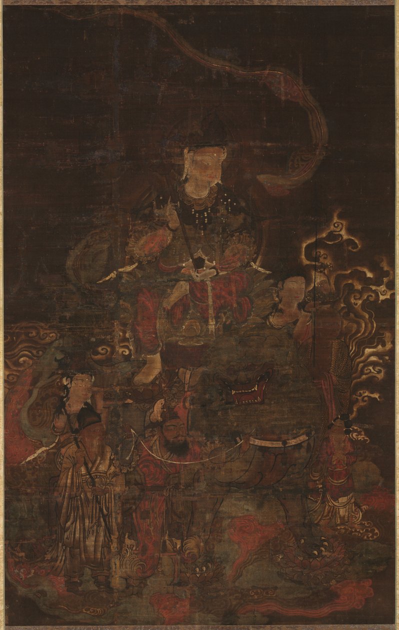 Görevlileri ile Monju Binme Aslan by Unknown artist