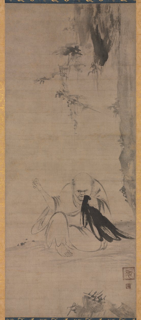 Sabah Güneşinde Giysi Tamir Eden Keşiş (Chōyō Hotetsuzu) by Unknown artist