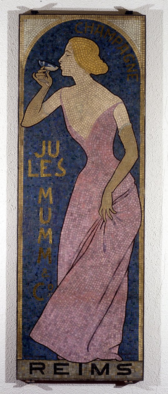 Şampanya Mumm için Mozaik, 19. yüzyılın sonlarında by Unknown artist