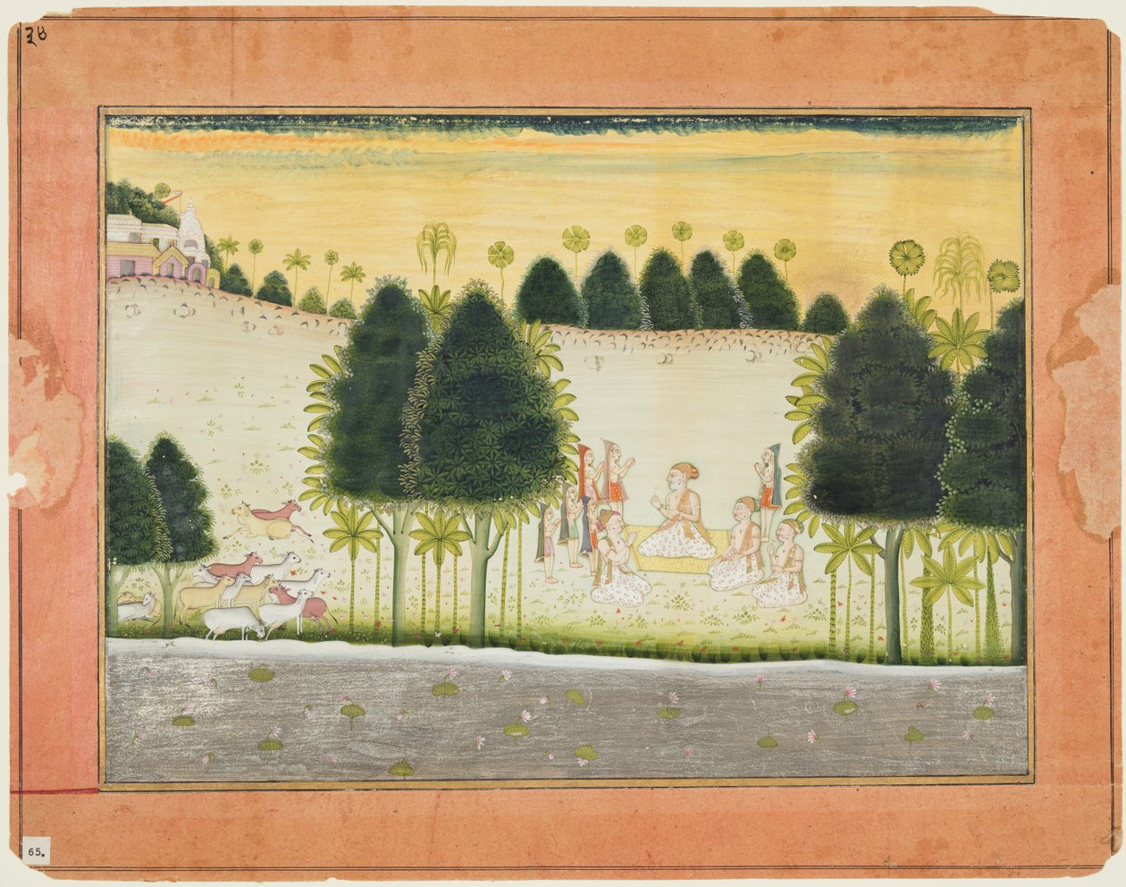 Nanda ve Yaşlılar, Bir Bhagavata Purana'dan Cowherds ile Konseyde by Unknown artist