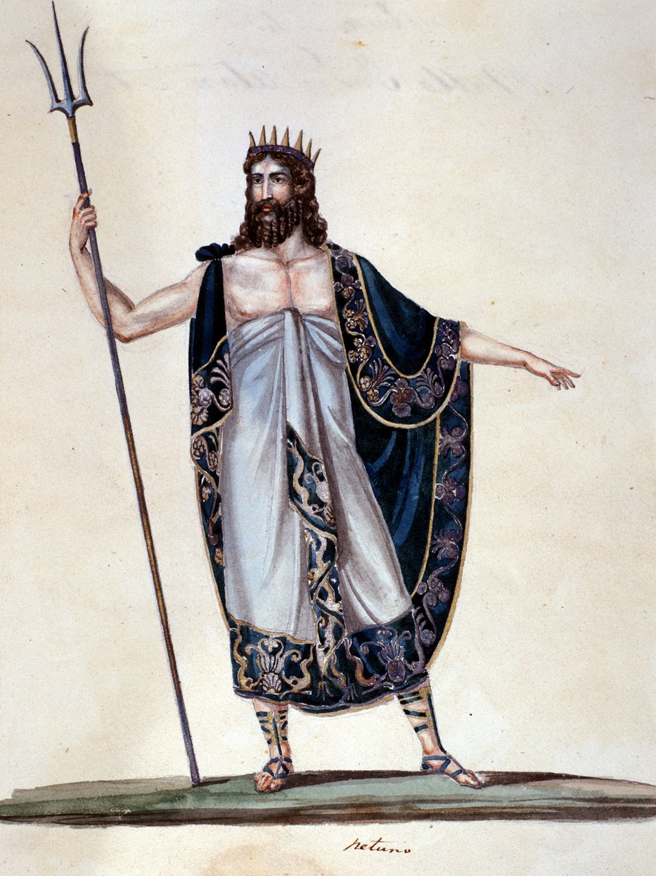 Neptün - sulu boya by Unknown artist