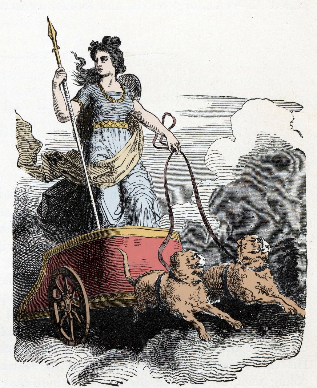 İskandinav Mitolojisi: Frigga - İskandinav mitolojisi: kedilerin çektiği arabasındaki tanrıça Freyja by Unknown artist
