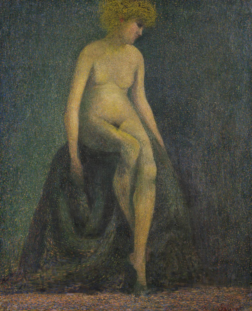 Sarı Saçlı Çıplak, Georges Seurat tarzında sahte by Unknown artist