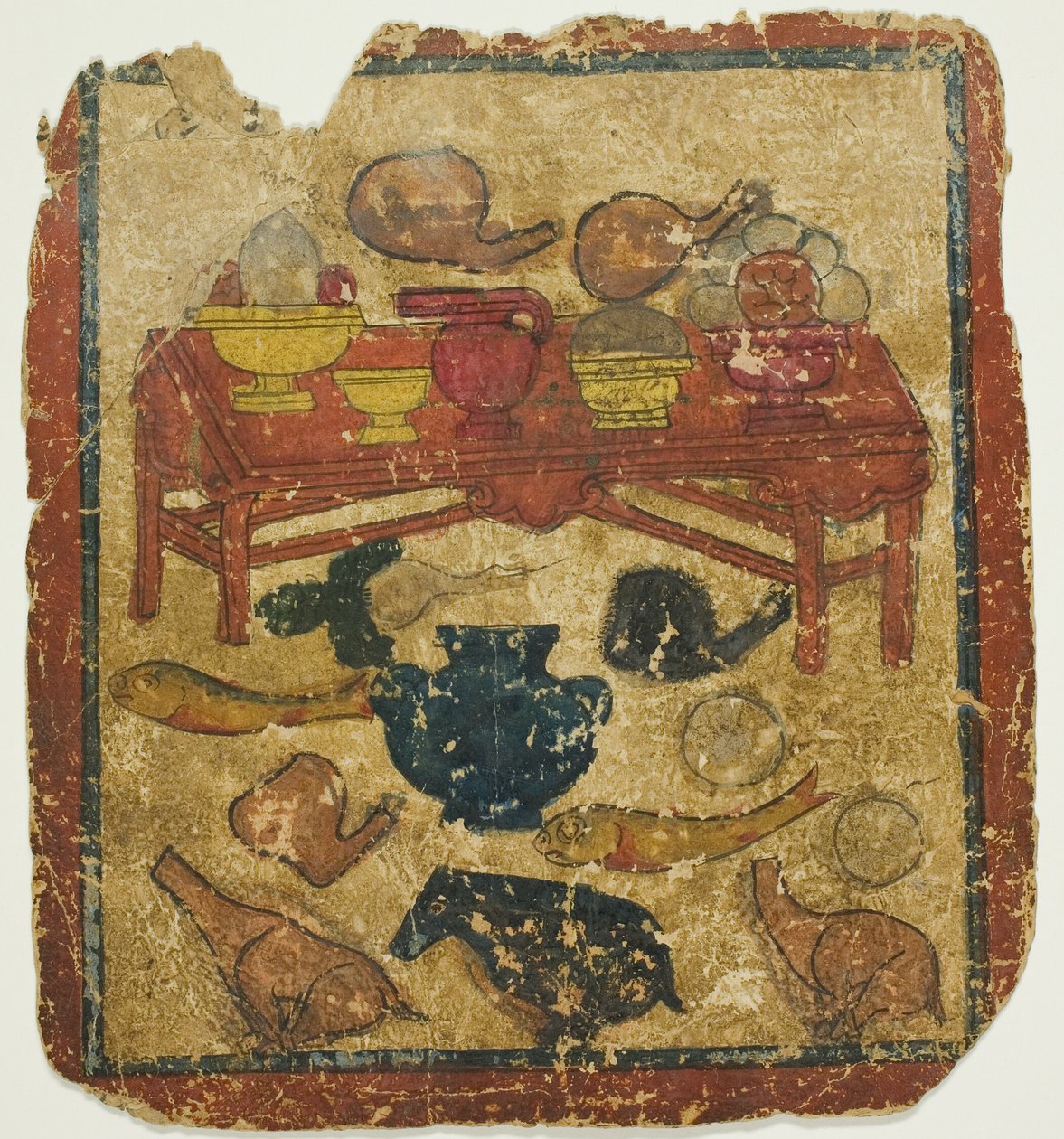 Bir İnisiyasyon Kartları Setinden Yiyecek Sunuları (Tsakali) by Unknown artist