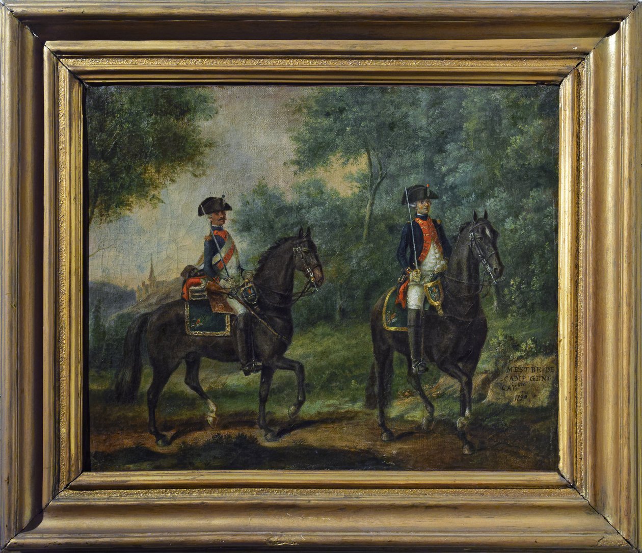 Mestre de Camps alayının subayı ve askeri, 1790