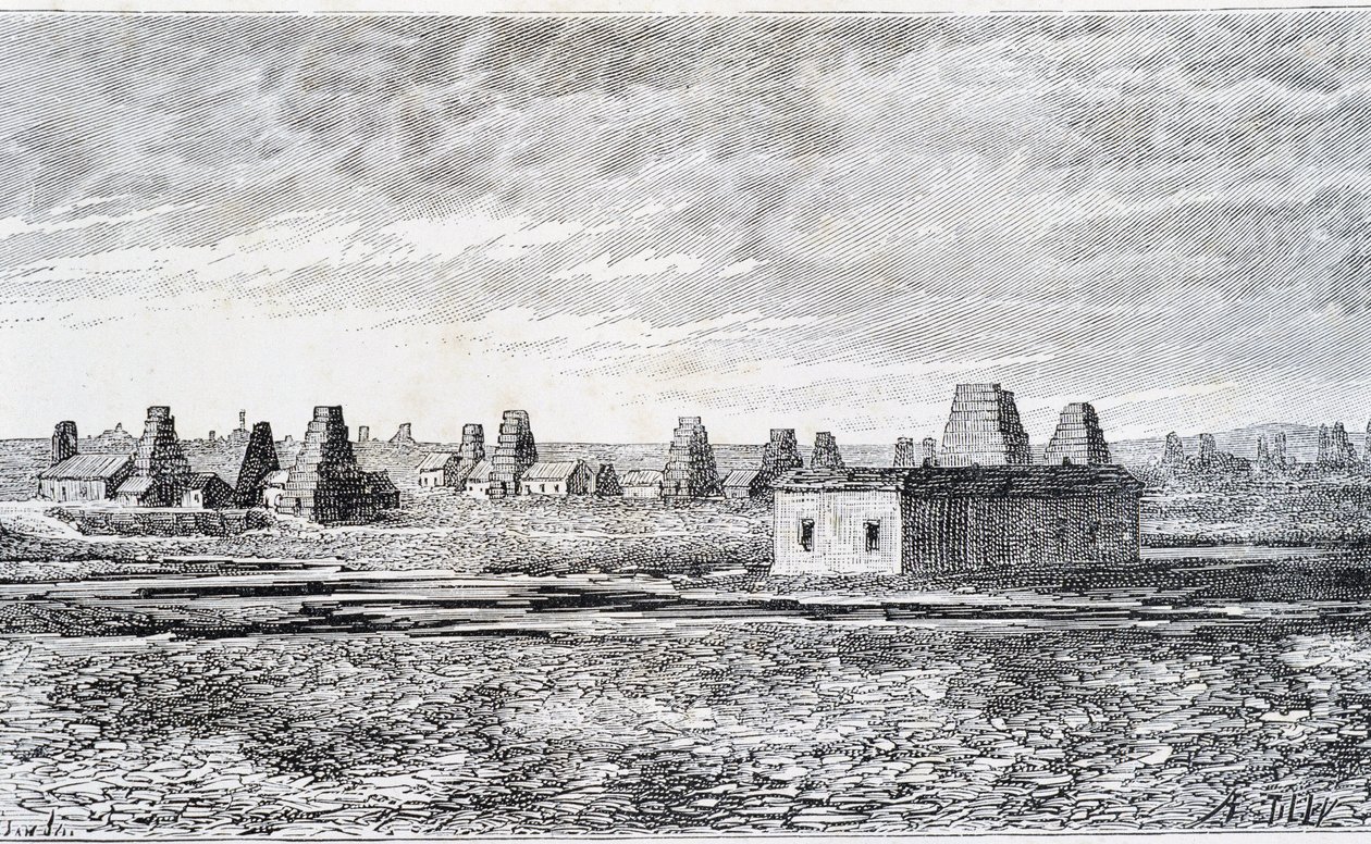 Petrol kuyuları, Bakü, Kafkasya (Nobel) by Unknown artist