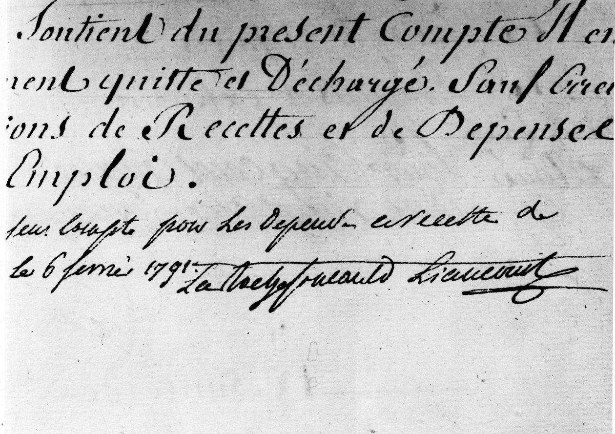 Ain bölümünün merkezi yönetiminin emri, Duke de la Rochefoucauld Liancourt