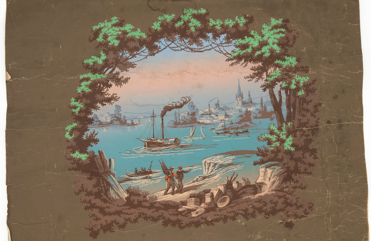 Liman Sahnesi ile Dış Mekan by Unknown artist
