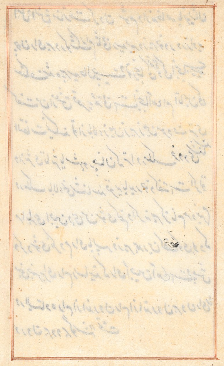Bir Papağan Masallarından Sayfa (Tuti-nama): metin sayfası (boş) by Unknown artist