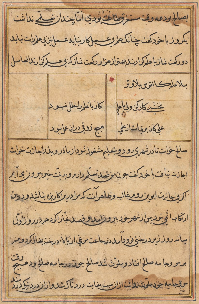 Bir Papağan Masallarından Sayfa (Tuti-nama): metin sayfası by Unknown artist