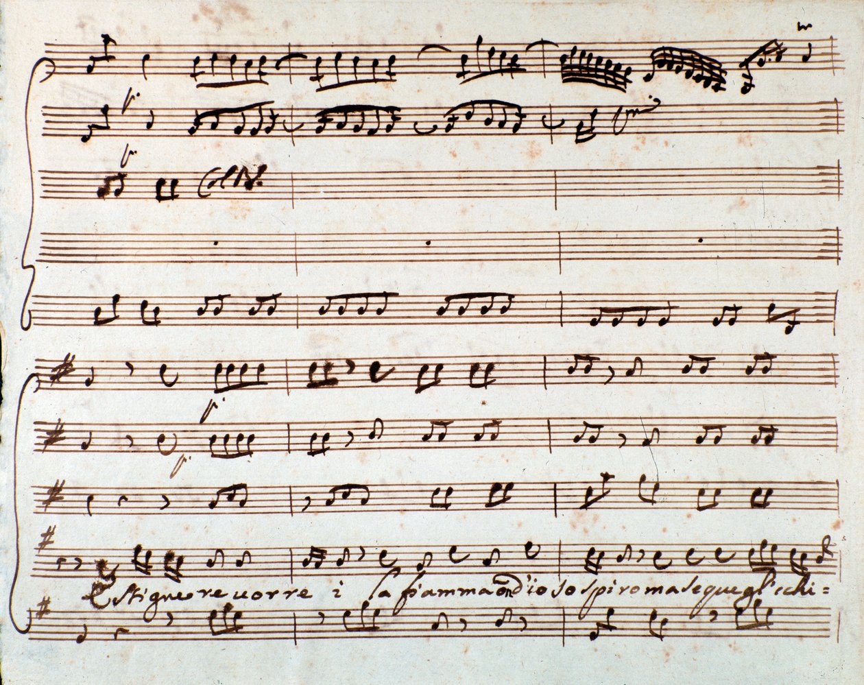 Söndürme müzik notası sayfası Antonio Vivaldi