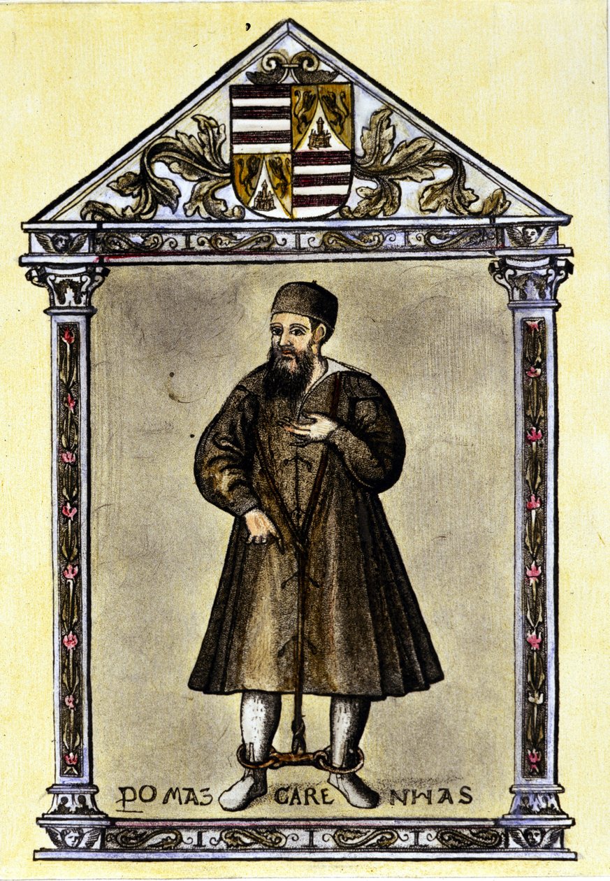 Pedro Mascarenhas (Portekizli denizci) zincirlenmiş. by Unknown artist