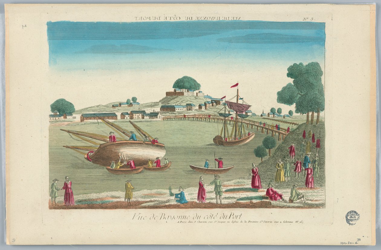 Peep-show, Bayonne'nin Liman Tarafından Görünümü, No. 3 by Unknown artist