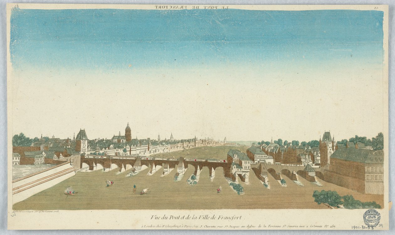 Peep-show, Köprüden Görünüm ve Frankfurt Şehri, 13 by Unknown artist