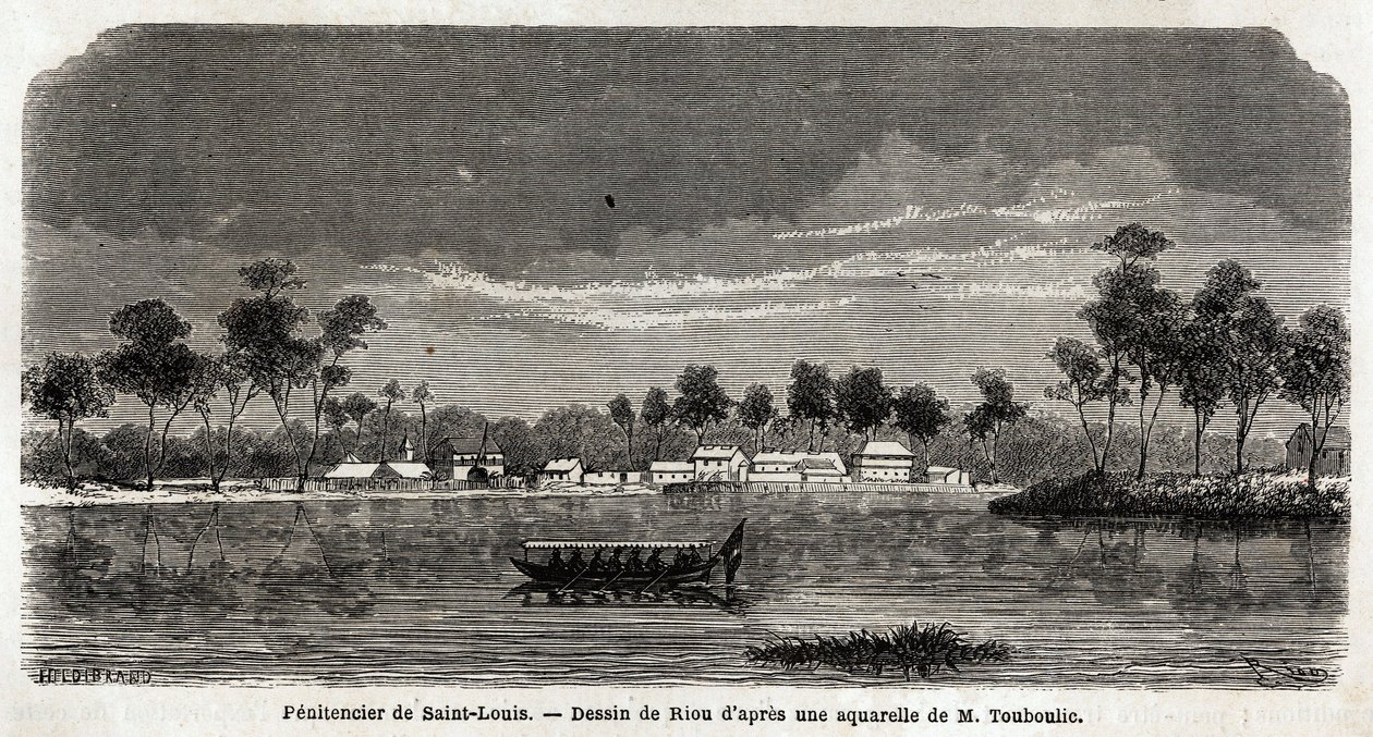 Fransız Guyanası Saint Louis Penitencier, hükümet adına münhasıran ağaç dikmek için örgütlenmiş, 1859