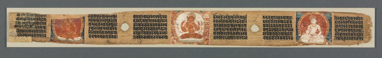 Sekiz Bin Satırda Hikmetin Kusursuzluğu: Ashtasahasrika Prajnaparamita: Süslü Yaprak (recto) by Unknown artist