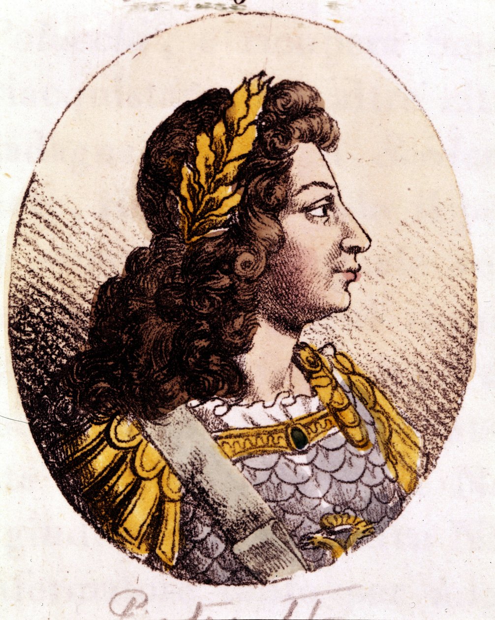 Peter II (1715-1730). Rusya İmparatoru (1727-1730). 19. yüzyılın başından itibaren gravür by Unknown artist