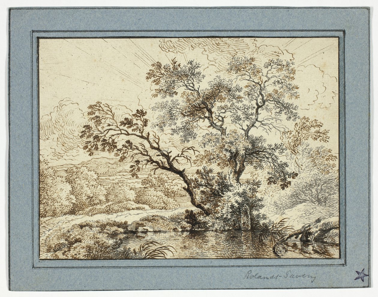 Ormanlık Bir Peyzajda Gölet by Unknown artist