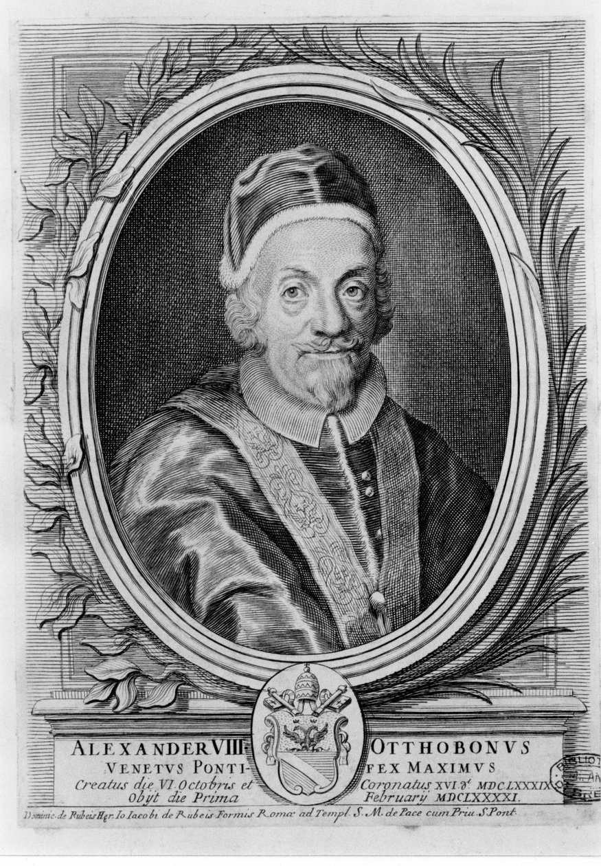 Papa Alexander VIII (1610 - 1691). by Unknown artist