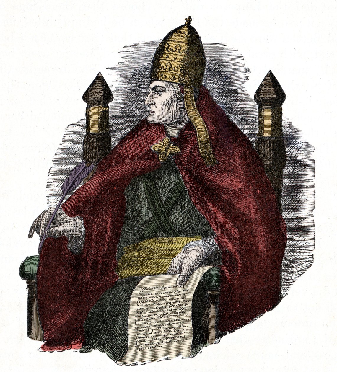 Papa Büyük Gregoire (Büyük Gregory veya Gregorio Magno veya Gregorius Magnus) (590-604). by Unknown artist