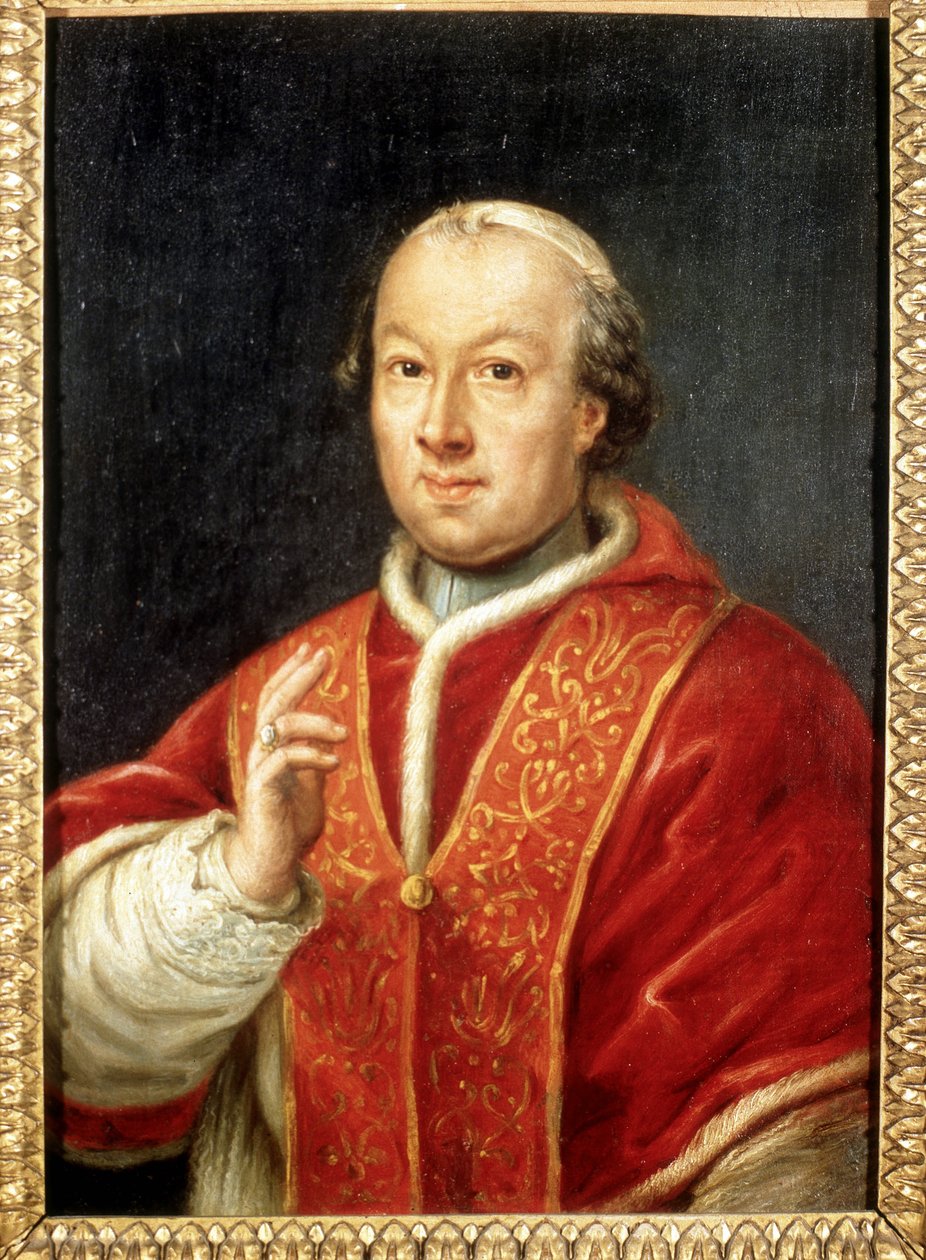 Papa Pius (Pio veya Pius) VI (1717-1799). Anonim resim. Roma, Risorgimento Müzesi. by Unknown artist