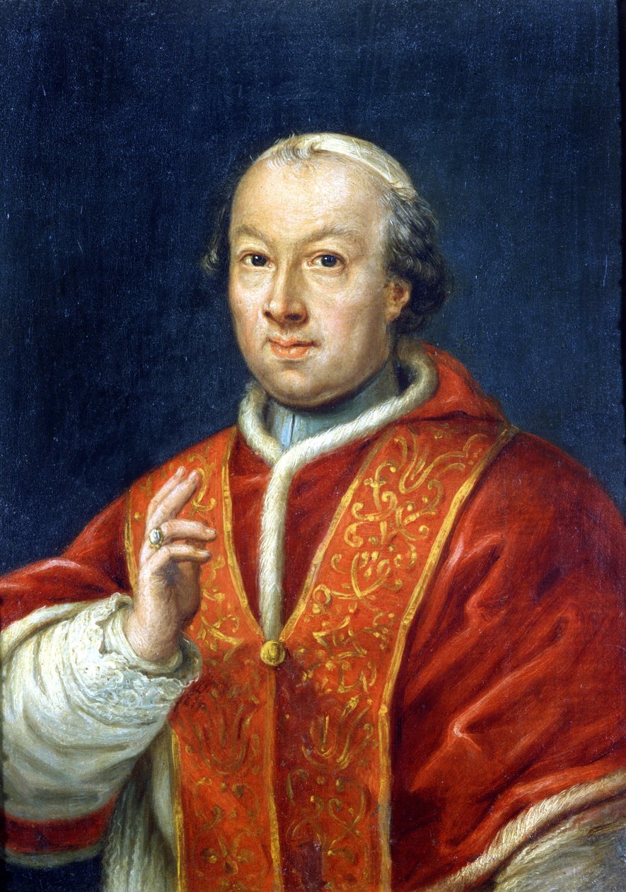 Papa Pius (Pio veya Pius) VI (1717-1799). Anonim resim. Roma, Risorgimento Müzesi. by Unknown artist