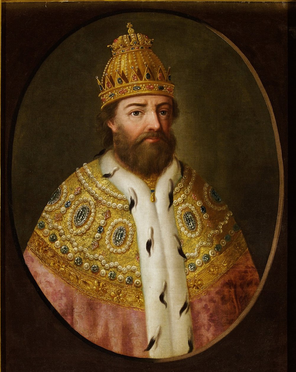 ""Portrait de Boris Godunov (Godounov) (1551-1605 versleri), çar de Russie"" Tuval üzerine yağlı boya 18. yüzyıl başı. Müze: Devlet Tarih Müzesi, Moskova by Unknown artist