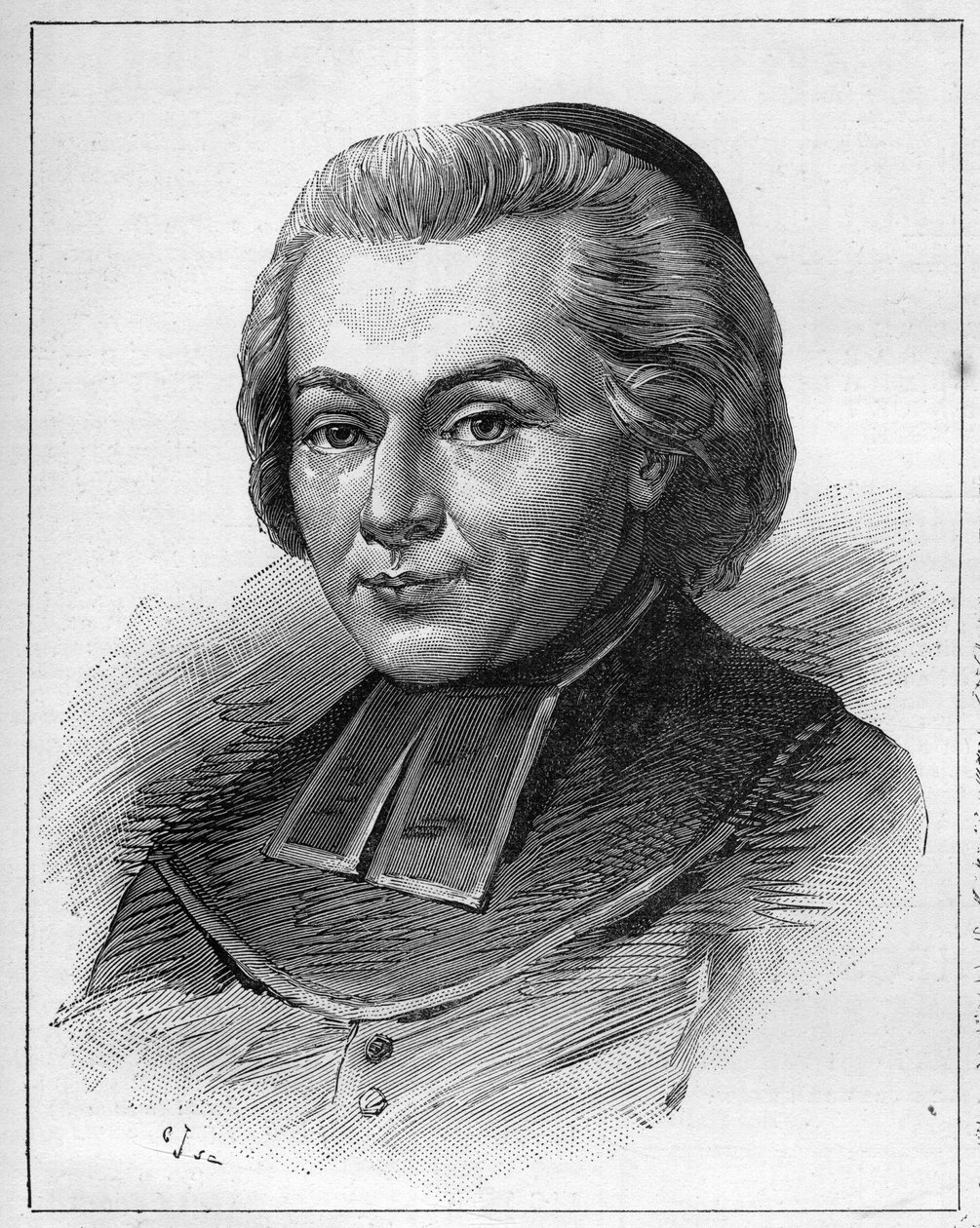 Abbe Fabre veya Jean-Baptiste (Jean Baptiste) Fabre (1727-1783), bir Fransız din adamı ve yazar portresi. “Resimli Dünya”da Gravür by Unknown artist