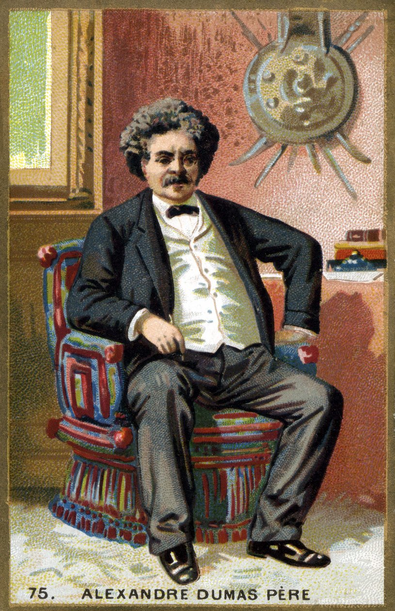 Alexandre Dumas babasının portresi (1802 - 1870). 19. yüzyılın sonlarında kromolitografi. by Unknown artist