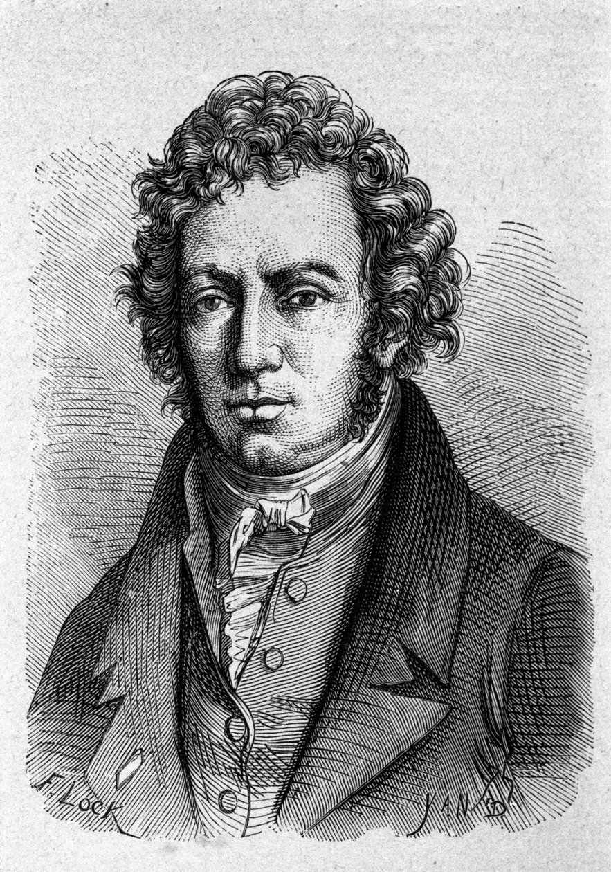 Andre Marie Ampere (1775 - 1836) Fransız fizikçinin portresi. by Unknown artist
