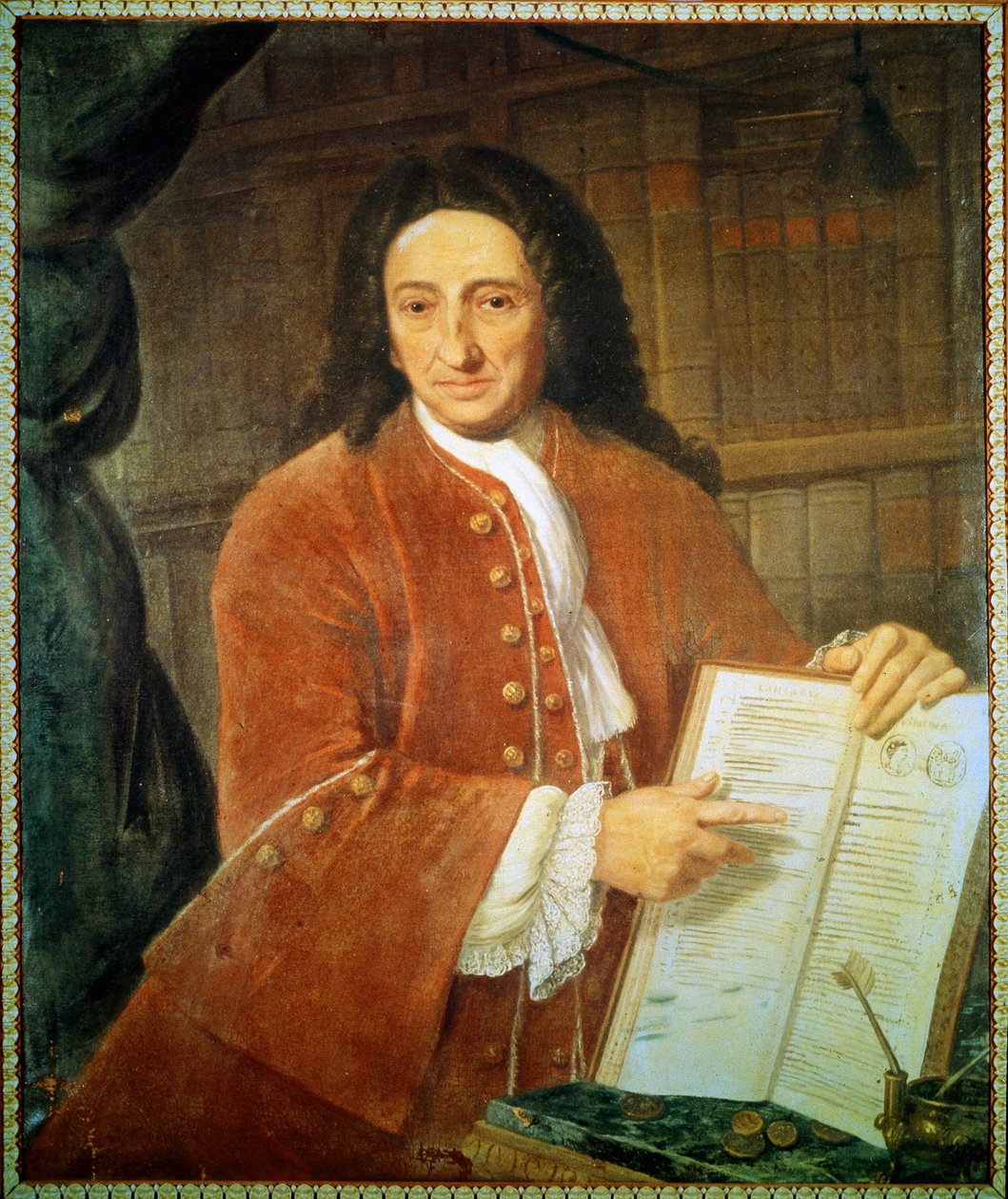 Apostolo Zeno'nun (1668 - 1750), libretto yazarı ve şair portresi. by Unknown artist