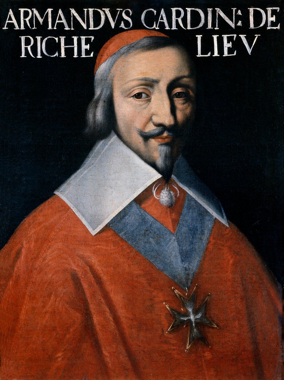 Armand-Jean du Plessis'in portresi, Kardinal Richelieu, detay by Unknown artist