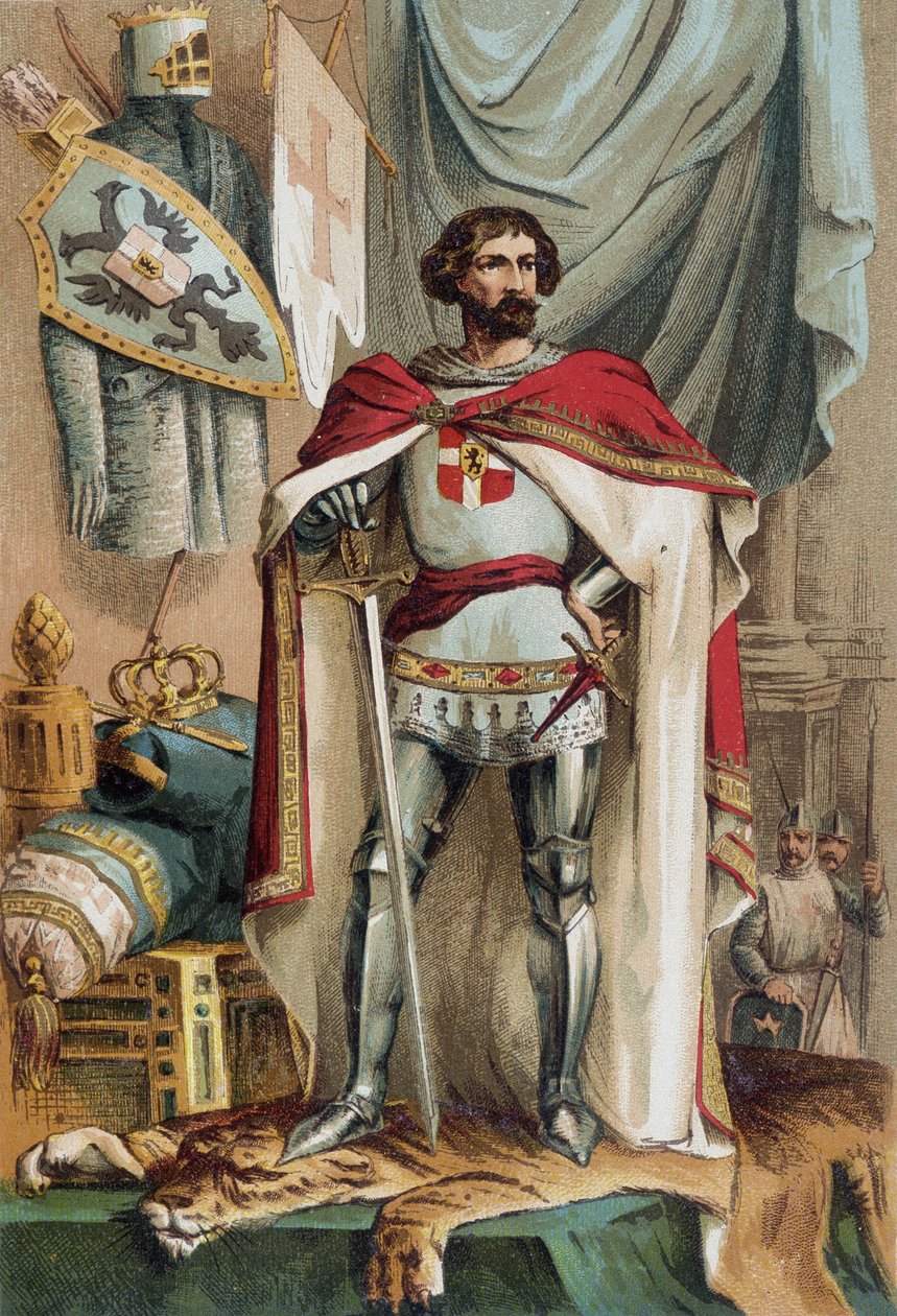 Doğu'nun Latin İmparatoru I. Baudouin'in portresi (1171-1206), Dördüncü Haçlı Seferi'ne katılarak Konstantinopolis İmparatoru oldu. Aussie, Flanders'lı Baudouin IX (veya Hainaut'lu Baudouin VI) olarak bilinir. by Unknown artist